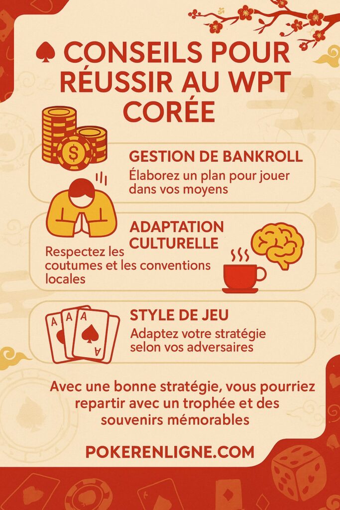 conseils pour réussir au WPT corée