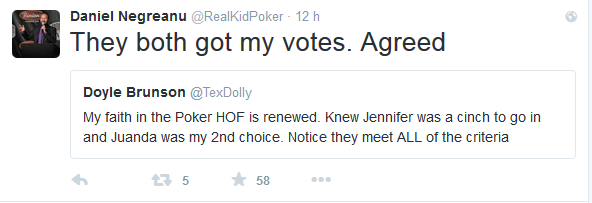 Tweet Negreanu Hall of Fame 2015