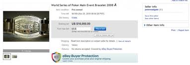Bracelet WSOP EBay